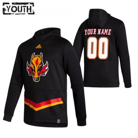 Kinder Eishockey Calgary Flames Custom 2020-21 Reverse Retro Pullover Hooded Sweatshirt